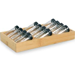 Набор для специй Набор для специй, 13 предметов, Бамбук/Стекло удобная организация, практичный и современный Zeller Present, Holzfarben/transparent/schwarz