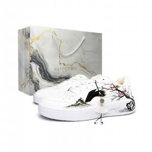 Мужские плавающие ботинки Li Ning для скейтбординга, легкие, с противоскользящим покрытием и увеличенной высотой, модель «плавающая лодка»., черный белый серый (серый special shopping bag)