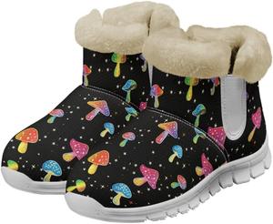 Женские зимние сапоги Jeiento Fashion, комфортные теплые зимние сапожки, удобные, противоскользящие, с мягким внутренним материалом, на плоской подошве, Color Gradient Mushroom