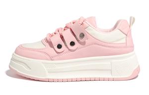 Humanism 1986 Женские устойчивые к истиранию низкие скейтерские кроссовки с эффектом увеличения роста бежево-розовые, цвет Beige Pink