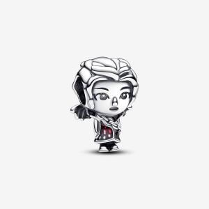 Шарм Pandora x Game of Thrones Daenerys, серебро/красный