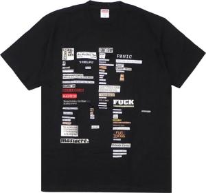 Футболка Supreme Cutouts Tee 'Black', черный