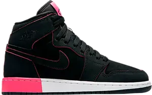 Кроссовки Air Jordan 1 Retro High GG Black Hyper Pink, черный