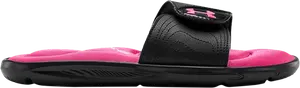 Сандалии Under Armour Wmns Ignite 9 Slide Black Pink Surge, черный