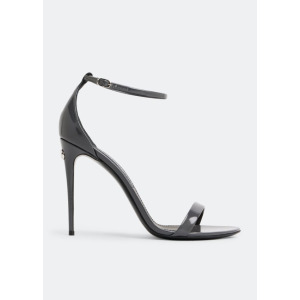 Сандалии DOLCE&GABBANA Kim polished calfskin sandals, серый