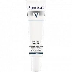 Pharmaceris V Viti-Melo Night ночной крем от репигментации, уменьшающий площадь пятен витилиго для лица и тела, 40 мл