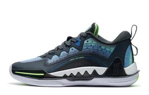 Баскетбольные кроссовки Melee 1 мужские с низким верхом, угольный черный/зеленый Xtep