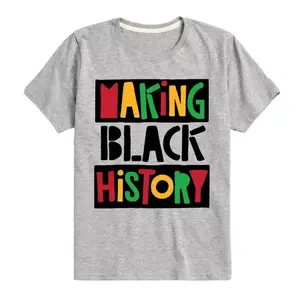 Футболка для мальчиков 8-20 лет с графическим принтом «История чернокожих» Licensed Character, серый