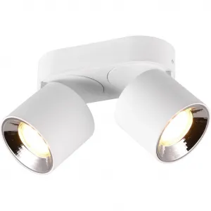 Потолочный светильник TRIO Leuchten GUAYANA, потолочный спот на 2 лампы, без 2x GU10 макс. 10 Вт, регулируемый спот GU10 1 шт., теплый белый - холодный белый, спот поворотный и вращающийся Trio Leuchten, Weiß matt