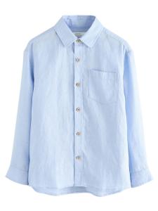 Рубашка на пуговицах классического кроя Next, светло-синий