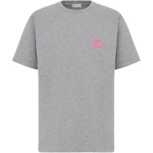 Футболка с вышитым логотипом DIOR, серый