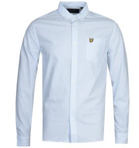 Рубашка из жатого хлопка с длинными рукавами для бассейна Lyle & Scott, синий