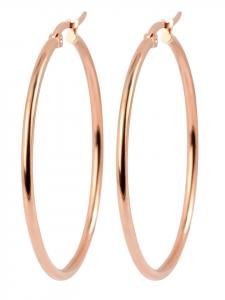 Adeliás Женские серьги - серьги-кольца из нержавеющей стали в золотом исполнении