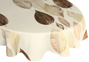 Вирт скатерть "МАРЕК", овал Wirth 130х190 см, коричневый