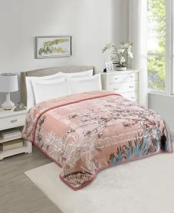 Утяжеленное покрывало для кровати из искусственного меха норки с принтом, 5 л, размер King Nestl, персиковый