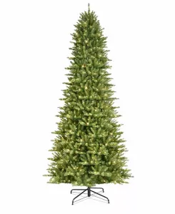Искусственная рождественская елка Puleo 10 футов с подсветкой из тонкой пихты Франклина Puleo International, green