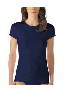 Майка из чистого хлопка с коротким рукавом и круглым вырезом Mey, синий