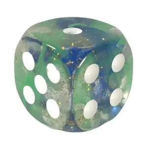 d6 18 мм Сокровище Нептуна с белым (12), Game Dice - Diffusion (Role 4 Initiative)