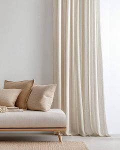 Штора HOOMstyle Halbtransparant Noa Üsen, кремово-белый