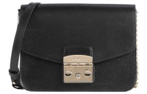 Furla Кожаная сумка через плечо женская черная
