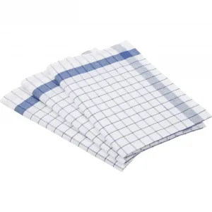 Полотенца кухонные ROSS «Эксклюзив», (набор, 3 шт.), клетчатый фон, 50% хлопок, 50% лен, 50х70 см, цвет blau