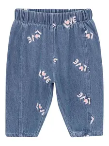 Джинсы с вышивкой Billieblush, синий