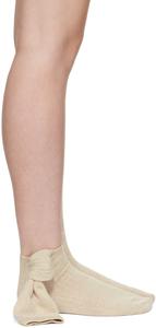 Бежевые носки Le Papier 'Les Chaussettes Noeud' Jacquemus