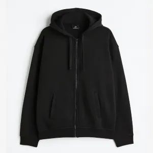 Толстовка H&M свободного кроя на молнии, черный