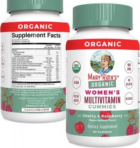 Витаминные жевательные конфеты MaryRuth Organics Women's Multivitamin Gummiesсо вкусом вишни и малины, 60 штук