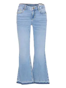 Буткат-джинсы с нашивкой-логотипом Liu Jo, синий