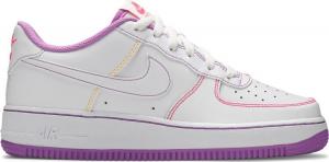 Кроссовки Nike Air Force 1 '07 Low GS 'Contrast Stitch - Fuchsia Glow', белый