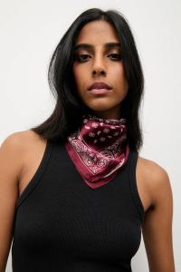 Шелковый шарф Answear.Lab, бордовый