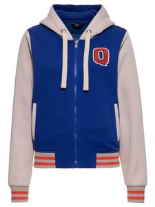 Queen Kerosin Толстовка с капюшоном на молнии 'Kitten Sport Club' в синем цвете