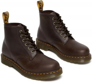 Dr. Martens 101 Black Harvest Leather Boot, Dark Brown