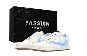 Jordan Трэвис Скотт X Air 1 винтажные баскетбольные кроссовки унисекс лоу-топ Blue