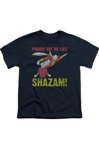 Футболка с коротким рукавом для подростков "Лига справедливости Америки: пятничное настроение" Gildan, темно-синий