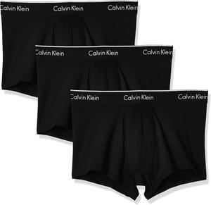 Комплект из 3 мужских трусов-боксеров Calvin Klein из микрофибры с низкой посадкой., Black/Black/Black (3 Pack)