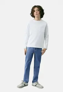 Детские прямые джинсы Mango Kids, Blue