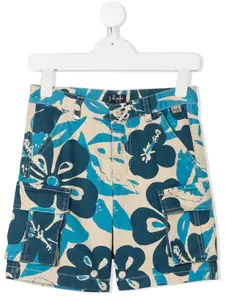 Шорты карго с цветочным принтом Il Gufo, синий