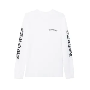 Футболка термо с длинным рукавом и логотипом Scroll Chrome Hearts, белый