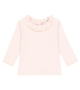 Топ из хлопкового джерси с оборками Baby Bella Bonpoint, Rose