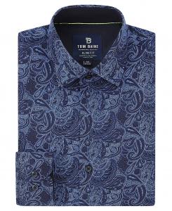 Мужская классическая рубашка slim fit с длинным рукавом на пуговицах Tom Baine, мульти