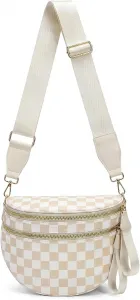 Просторная нейлоновая поясная сумка через плечо для женщин, сумка-мешок с регулируемыми ремнями.