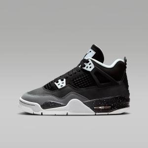 Кроссовки для подростков Air Jordan 4 Retro 'Fear', черный