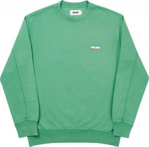 Толстовка Palace Basically A Crew 'Washed Green', зеленый