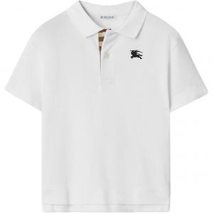 Детские поло с классическим воротником Burberry, белый