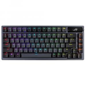 Клавиатура игровая механическая беспроводная Asus ROG Azoth, NX Blue, PBT, английская раскладка, черный