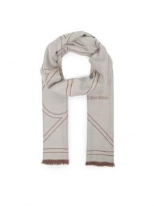 Шарф Emblem Repeat Lw Shawl W Fringes LV04F8074G Calvin Klein, белый