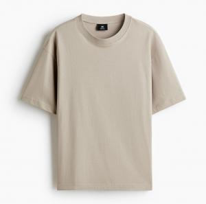 Футболка H&M Loose Fit, бежевый