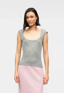 Майка dou Samsøe Samsøe, Mid Grey Melange